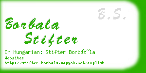 borbala stifter business card